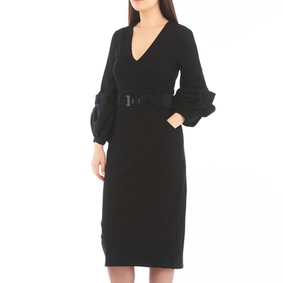 Black Dress with Puffy Sleeves